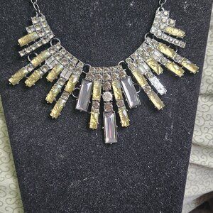 Express Statement Green and Light Black Necklace